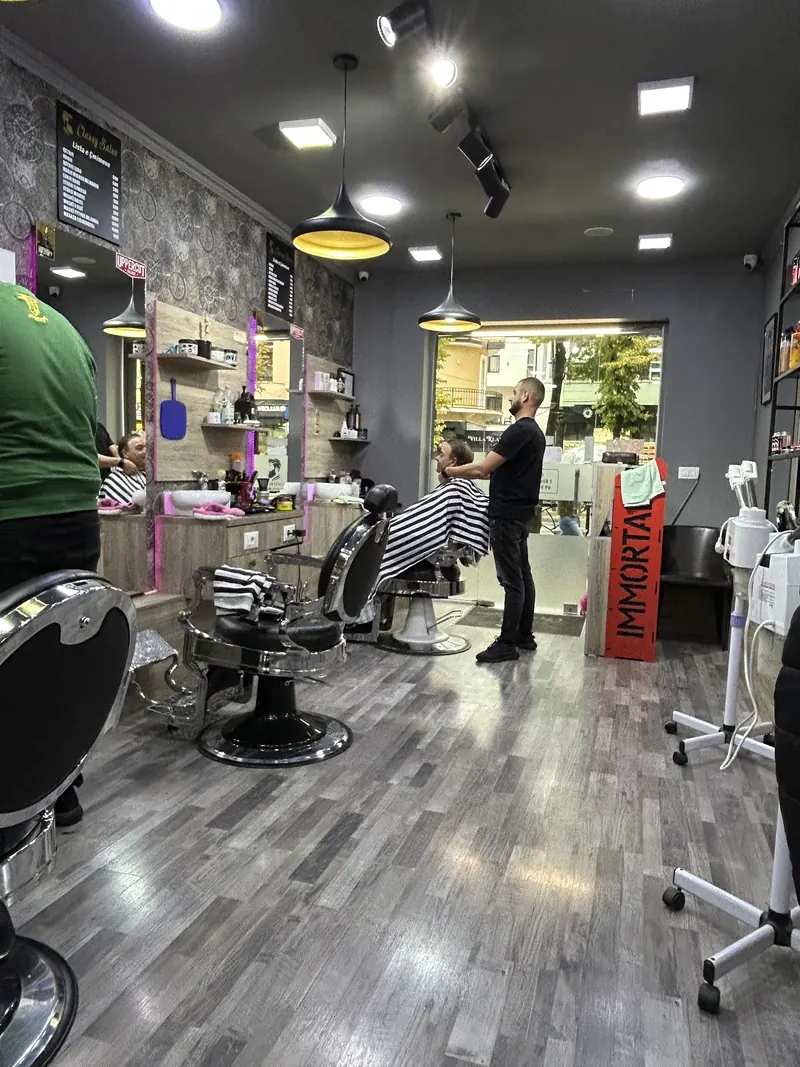 Barbers at work on the shop floor